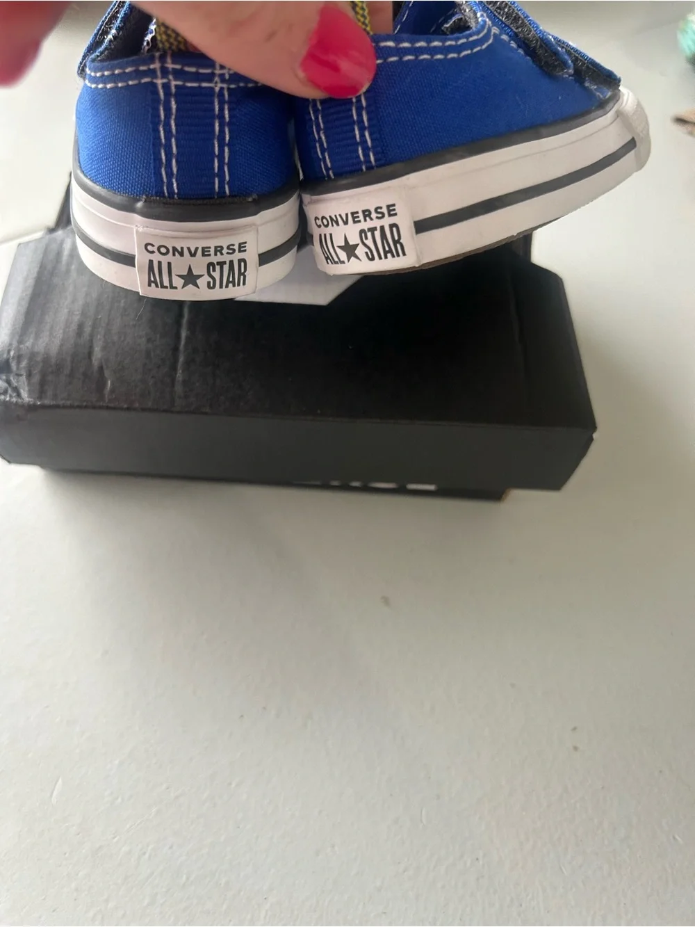 Converse Kids Royal Blue Canvas Velcro Sneakers